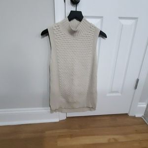 Ladies Tan Turtleneck Sweater Vest Medium NWOT
